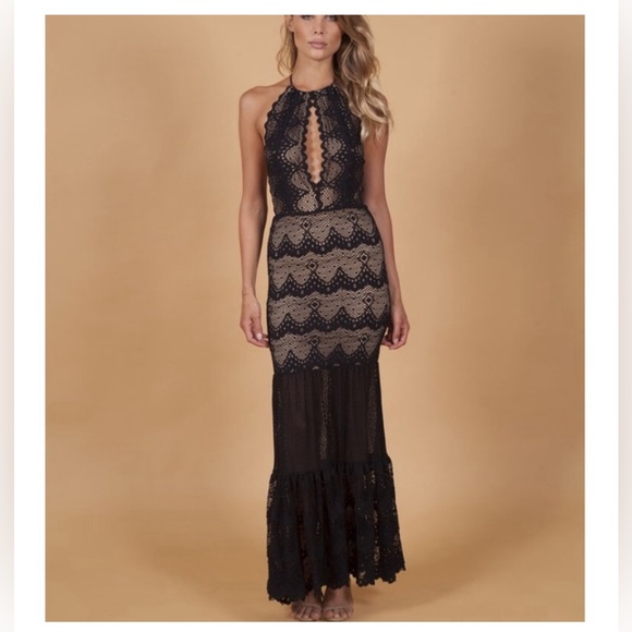 Nightcap Dresses & Skirts - Nightcap Dress Belle Nuit Halter Gown, Black, Size M, NWT